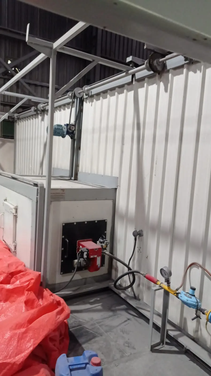 Curing oven burner unit
