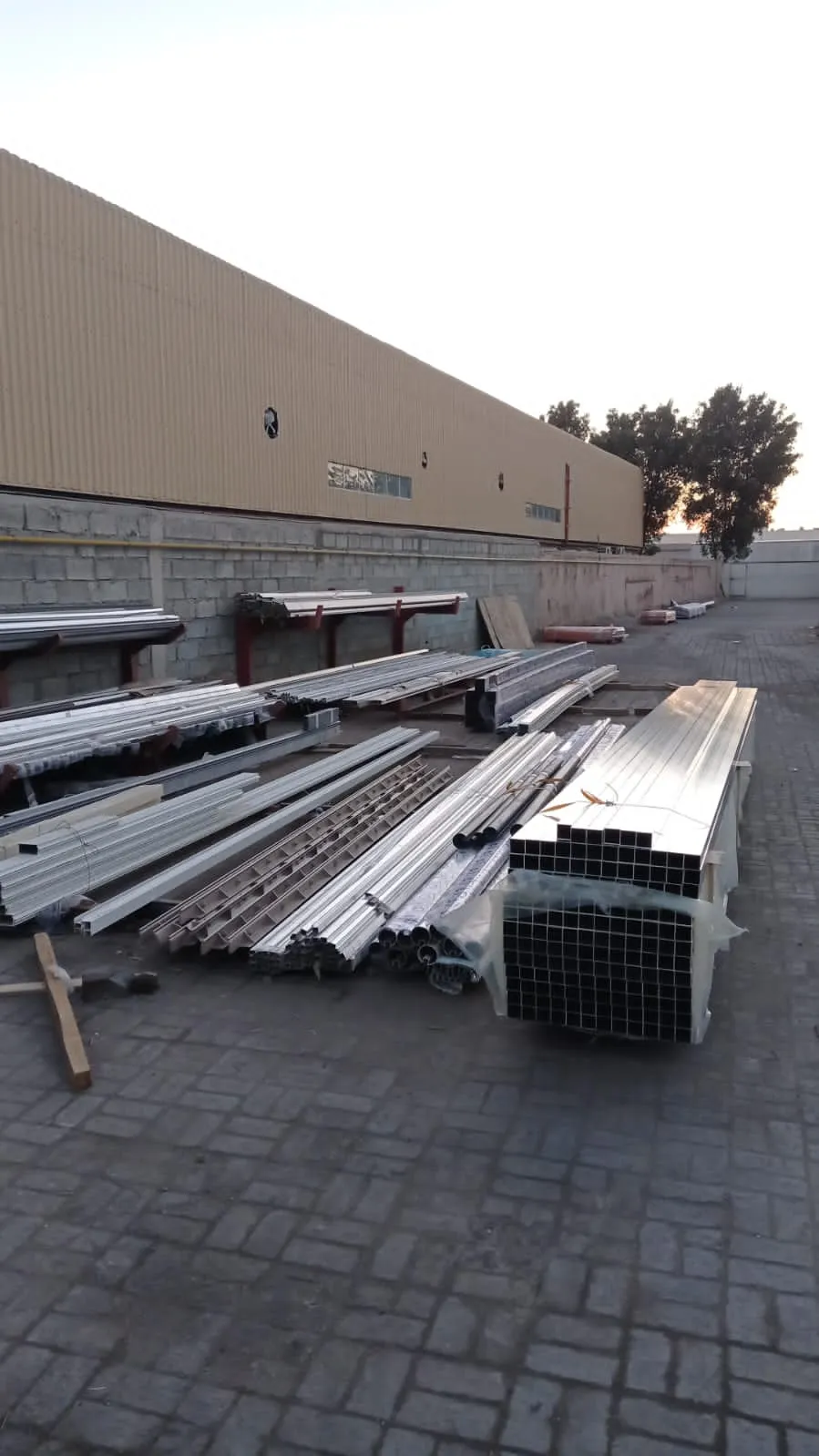 Raw aluminium profiles before treatment